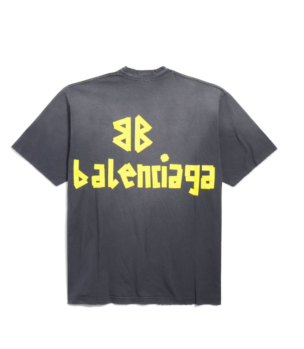 Balenciaga Tape Type T-Shirt ‘Black/Yellow’