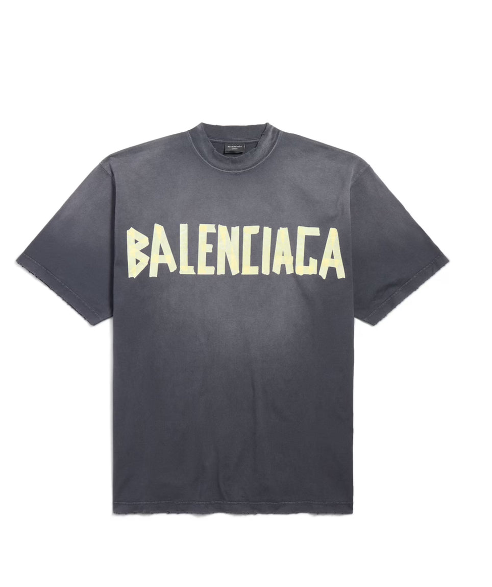 Balenciaga Tape Type T-Shirt ‘Black/Yellow’