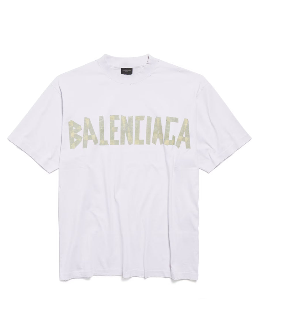 Balenciaga Tape Type T-Shirt ‘White/Yellow’