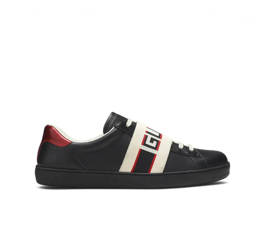 Gucci Ace Stripe Leather ‘Black’