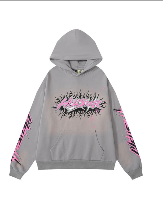 Hellstar Sport Hoodie ‘Gray/Pink’