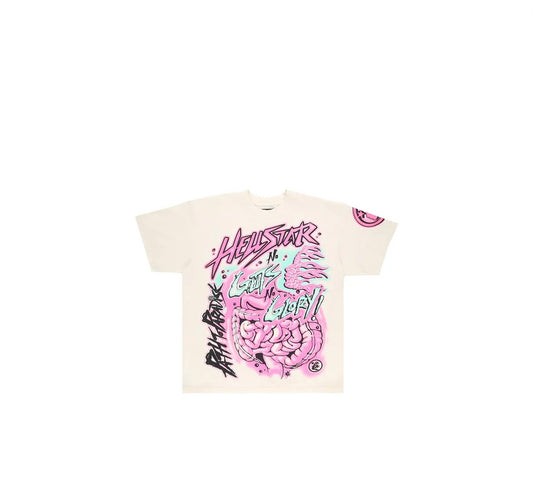 Hellstar No Guts No Glory T-Shirt ‘White/Pink’