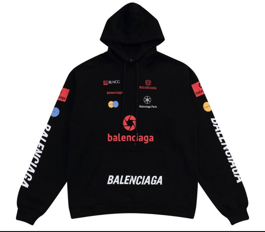 Balenciaga Sponsor Logos Hoodie ‘Black’