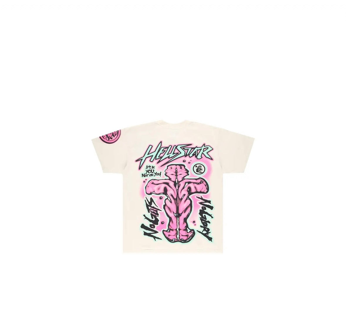 Hellstar No Guts No Glory T-Shirt ‘White/Pink’