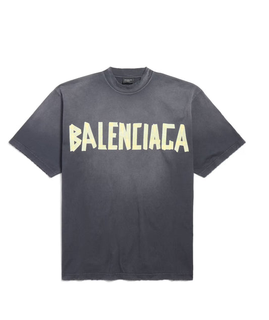 Balenciaga Tape Type T-Shirt ‘Black/Yellow’