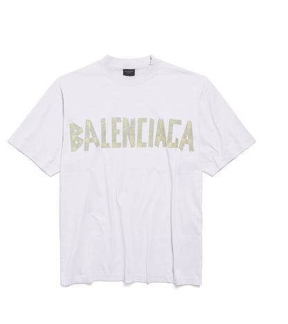 Balenciaga Tape Type T-Shirt ‘White/Yellow’