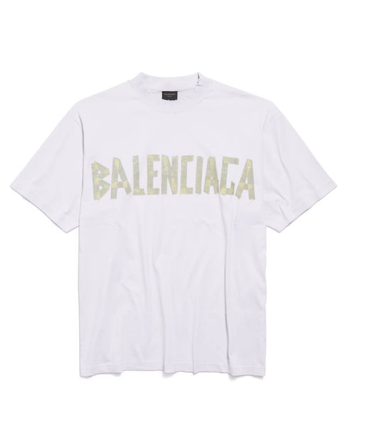 Balenciaga Tape Type T-Shirt ‘White/Yellow’