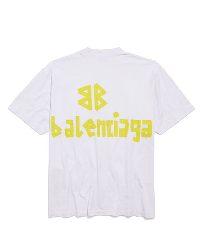 Balenciaga Tape Type T-Shirt ‘White/Yellow’